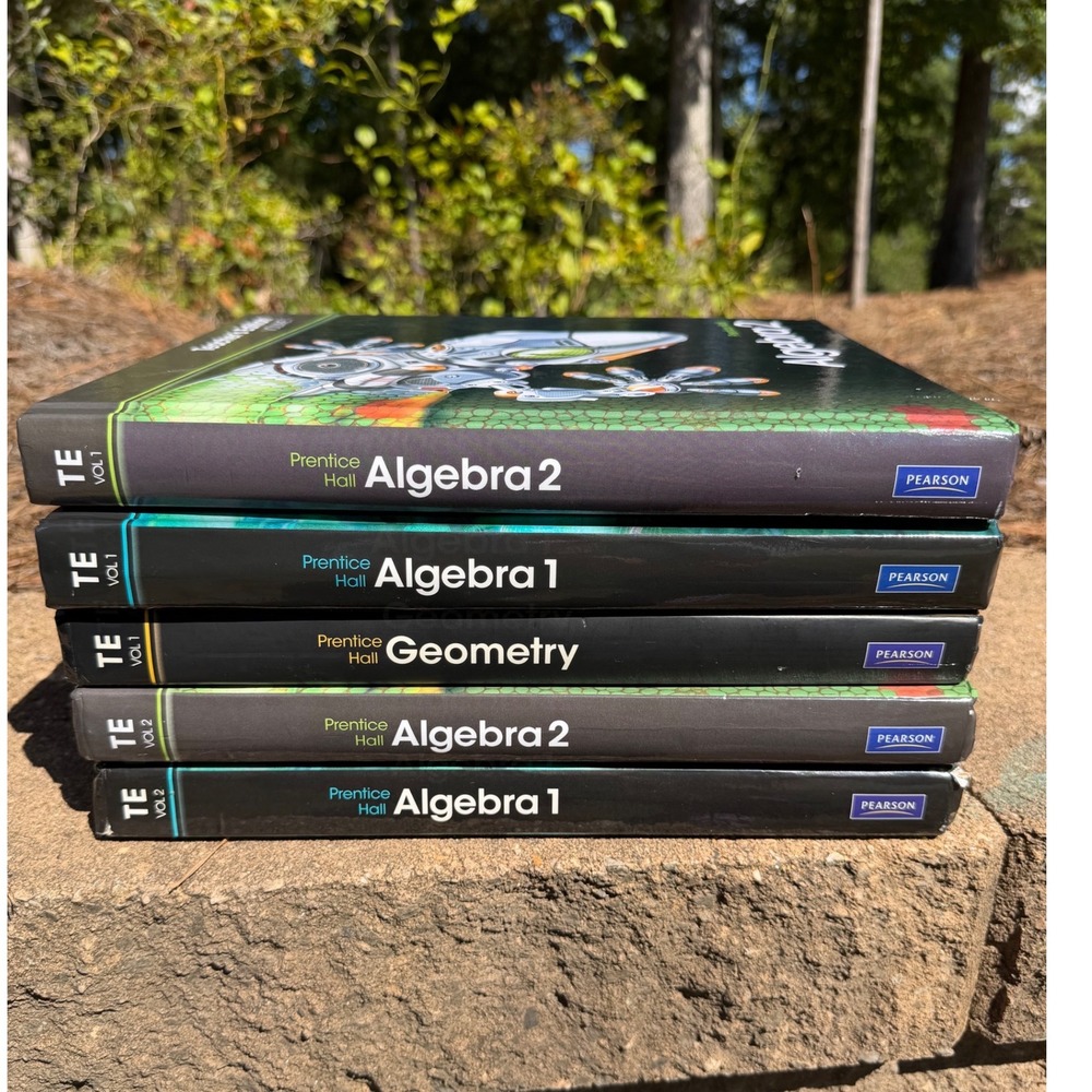 Prentice Hall Teacher Edition Math Set Algebra 1 2 Geometry Pearson 5 Books